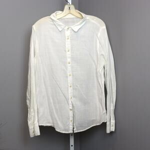 CP Shades Cream Cotton Button Down Shirt Made in USA M